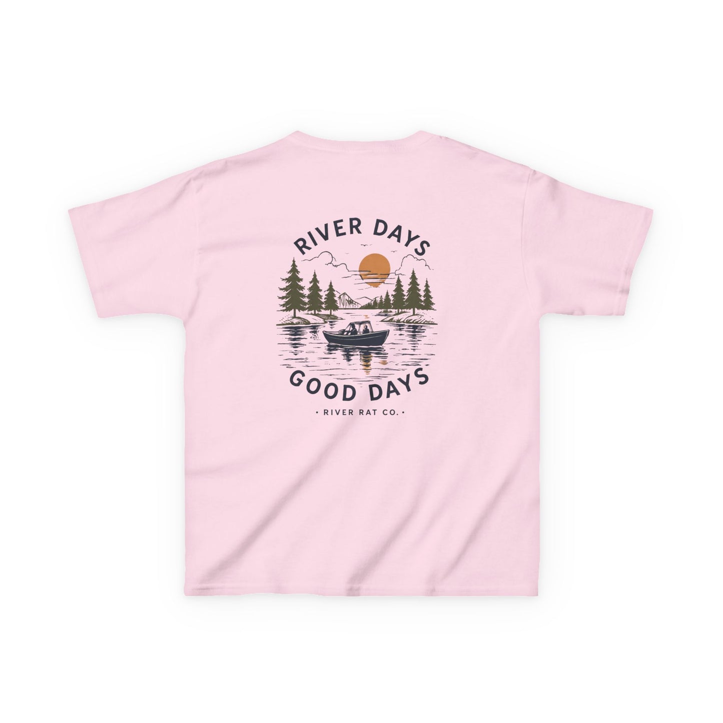 Kids T-Shirt — 'River Days Good Days' Outdoor Fishing Tee