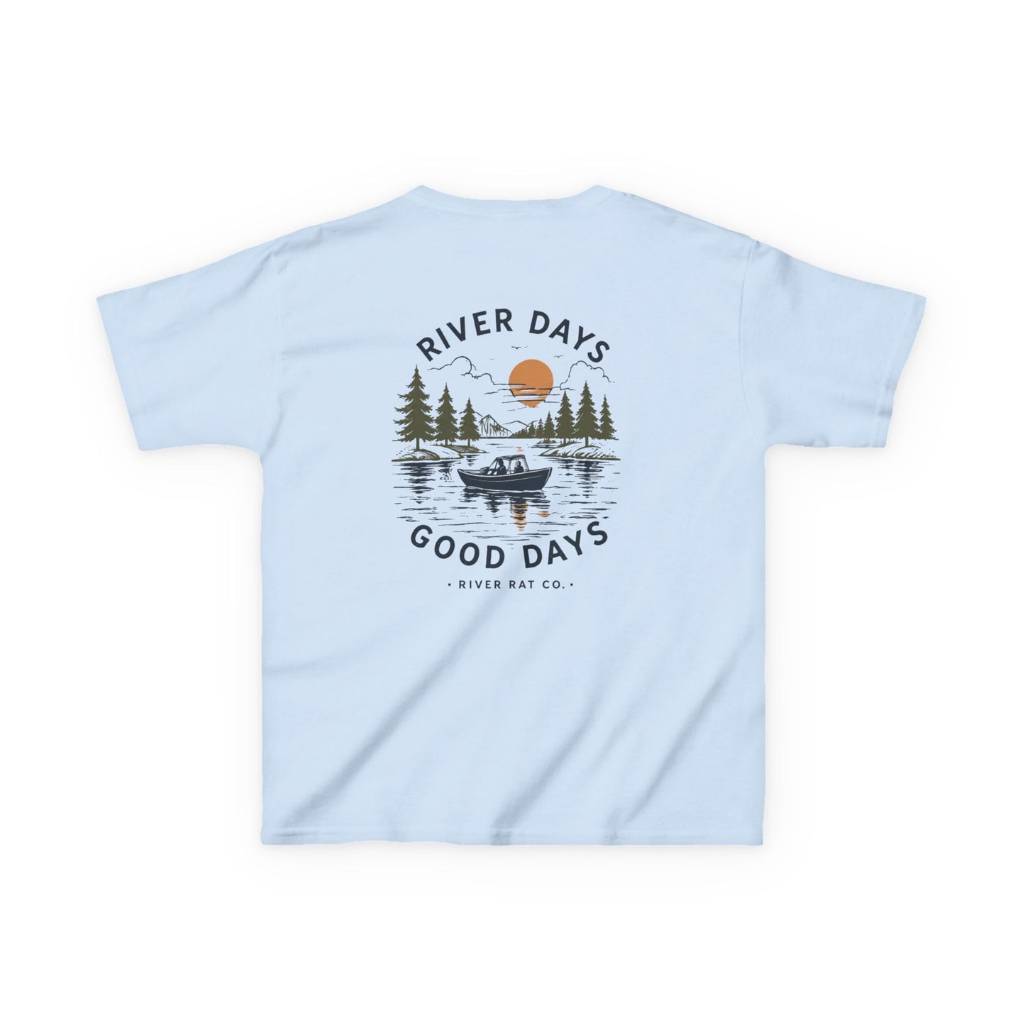 Kids T-Shirt — 'River Days Good Days' Outdoor Fishing Tee