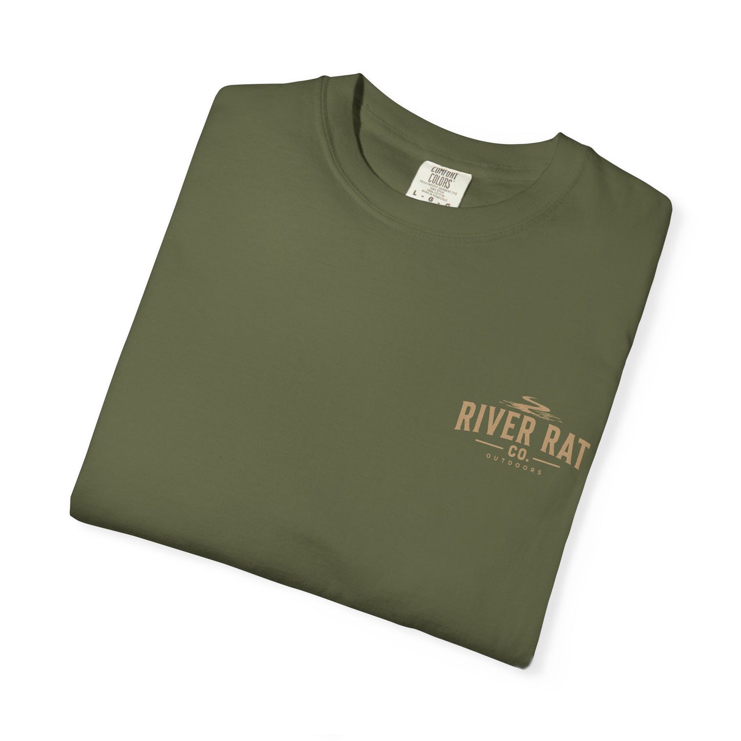 Downriver 'River Rat Co.' Fishing T-Shirt — Vintage Fish & Sunset Graphic